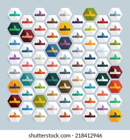Flat design: wave