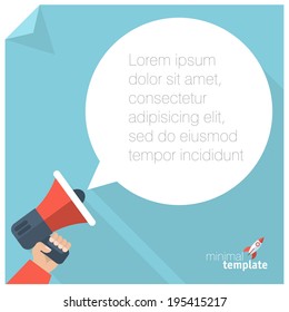 Flat design web communication vector concept.