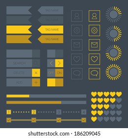 Flat design web elements. Template for app and website. Vector illustration