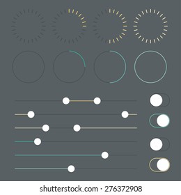 Flat design web elements. Vector illustration