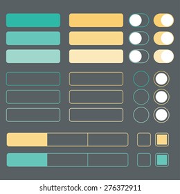 Flat design web elements. Vector illustration