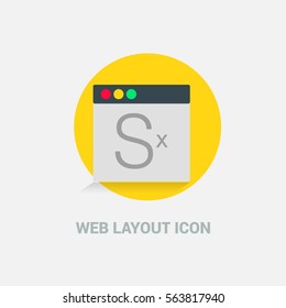 Flat Design Web Layout Templates Icon. Creative application design concept icon