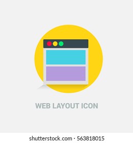 Flat Design Web Layout Templates Icon. Creative application design concept icon