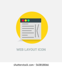 Flat Design Web Layout Templates Icon. Creative application design concept icon