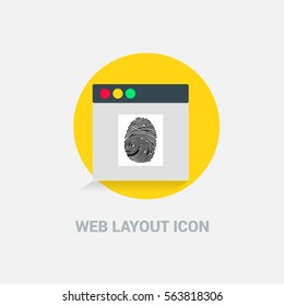 Flat Design Web Layout Templates Icon. Creative application design concept icon