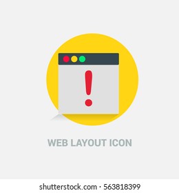 Flat Design Web Layout Templates Icon. Creative application design concept icon