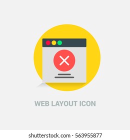 Flat Design Web Layout Templates Icon. Creative application design concept icon
