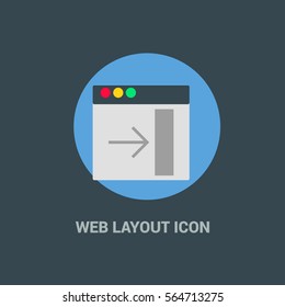 Flat Design Web Layout Templates Icon. Creative application design concept icon