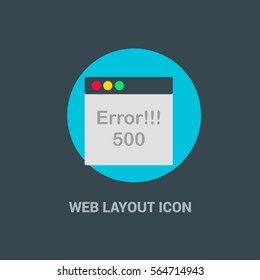 Flat Design Web Layout Templates Icon. Creative application design concept icon