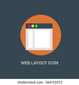 Flat Design Web Layout Templates Icon. Creative application design concept icon