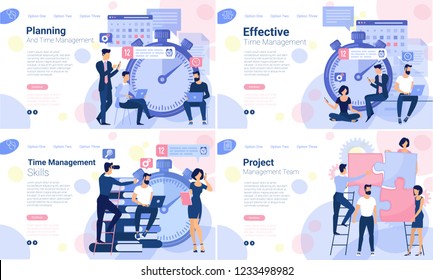 Flat design web page design template for business timeline planning, training and courses schedule, workflow  timeline. Vector concept for website and presentation.