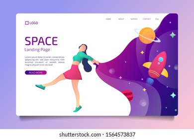 Flat design web page template. Unique & Trendy vector illustration concept for website and mobile app