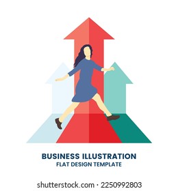 Flat design web page template set for creative business process and business strategy. Trendy vector illustration concept for website and mobile app.