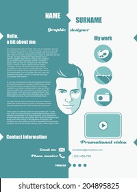 Flat design web portfolio - vector illustration