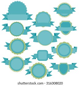 Flat design of Web Stickers, Tags, Banners and Labels collection