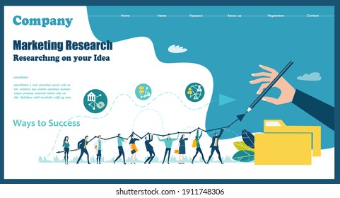 Flat design website or app page template. Financial services, banking, strategic planning, development, business solutions, consulting, market research, teamwork, data analyse, support, security
