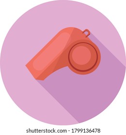 Flat design Whistle. Vector illustration