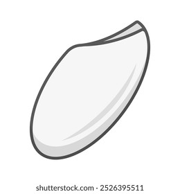 Flat design white rice icon. Vector.