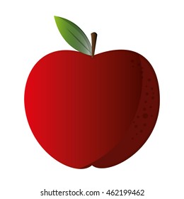 flat design whole apple icon vector illustration