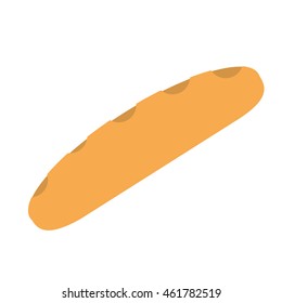 flat design whole bread icon vector illustration