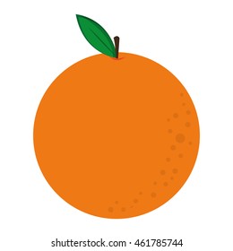 flat design whole orange icon vector illustration