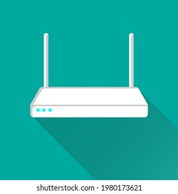 icono wifi de diseño plano o punto de acceso
