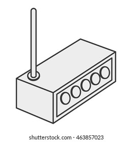 flat design wifi router icon vector illustration