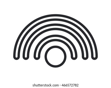 flat design wifi signal icon vector illustration