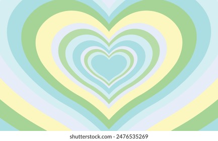 Flat design wildflower heart background.