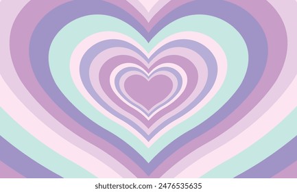 Flat design wildflower heart background.