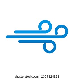 Flat design wind icon. Vector.