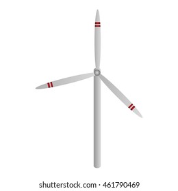 flat design wind turbine icon vector illustration