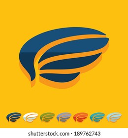 Flat design: wing