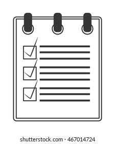 flat design wired notebook icon vector illustration