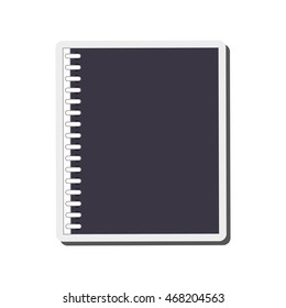 flat design wired notebook icon vector illustration