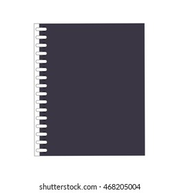 flat design wired notebook icon vector illustration