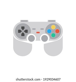 flat design wireless joystick game controller colorful illustration