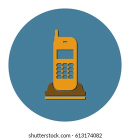 Flat design wireless phone illustration
