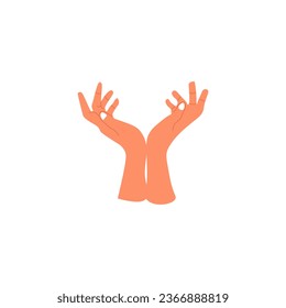  flat design Woman's hands apply moisturizer