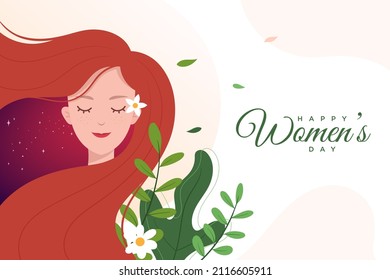 Flat design womens day event theme