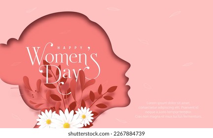 Flat design womens day event theme