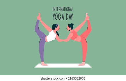Diseño plano meditación de las mujeres plantea vector de ilustración de yoga