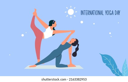 Diseño plano meditación de las mujeres plantea vector de ilustración de yoga