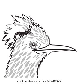 flat design woodpecker drawing icon vector illustration