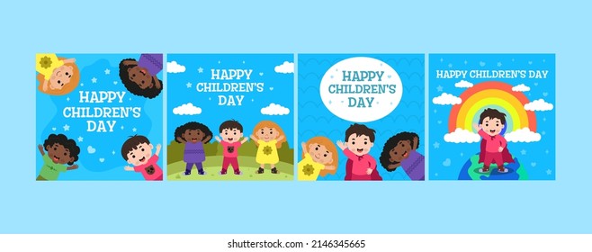 Día Mundial de la Infancia de Diseño Plano