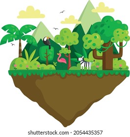 flat design world environment day