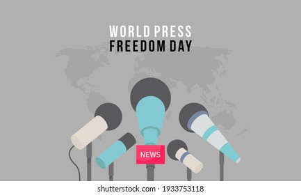 Ilustración del día de la libertad de prensa en el mundo del diseño plano