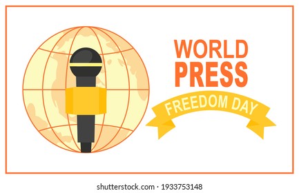 Flachdesign-Welt Pressefreiheit - Tagesgrafik