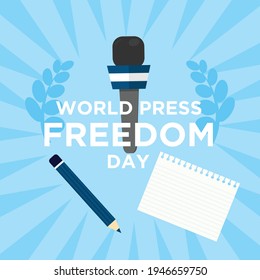Flat Design of World Press Freedom Day