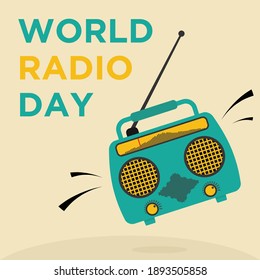 Flat Design Of World Radio Day